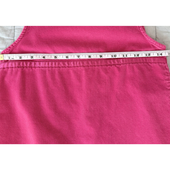 Vintage LL BEAN Girls Size 10 Cotton Fuchsia Pink Sleeveless Jumper Dress Preppy - Picture 9 of 13